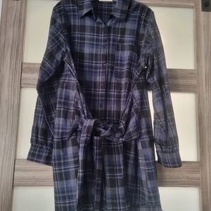 Flannel tunic dress